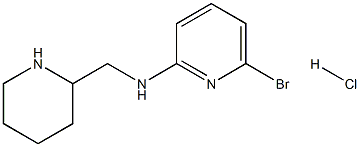 (6-Bromo-pyridin-2-yl)-piperidin-2-ylmethyl-amine hydrochloride Struktur