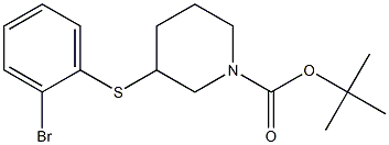 3-(2-Bromo-phenylsulfanyl)-piperidine-1-carboxylic acid tert-butyl ester Struktur