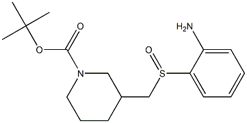 3-(2-Amino-benzenesulfinylmethyl)-piperidine-1-carboxylic acid tert-butyl ester Struktur