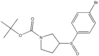 3-(4-Bromo-benzenesulfinyl)-pyrrolidine-1-carboxylic acid tert-butyl ester Struktur