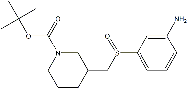 3-(3-Amino-benzenesulfinylmethyl)-piperidine-1-carboxylic acid tert-butyl ester Struktur