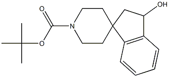 tert-butyl 3-hydroxy-2,3-dihydrospiro[indene-1,4'-piperidine]-1'-carboxylate Struktur