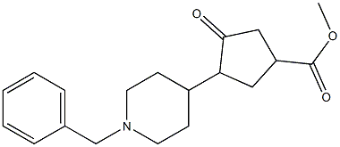 3-(1-Benzyl-piperidin-4-yl)-4-oxo-cyclopentanecarboxylic acid methyl ester Struktur