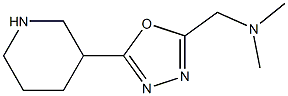 Dimethyl-(5-piperidin-3-yl-[1,3,4]oxadiazol-2-ylmethyl)-amine Struktur