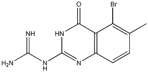 1-(5-bromo-6-methyl-4-oxo-3,4-dihydroquinazolin-2-yl)guanidine Struktur