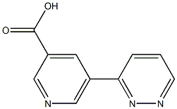 5-(pyridazin-3-yl)pyridine-3-carboxylic acid Struktur