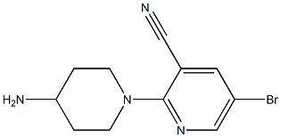 2-(4-aminopiperidin-1-yl)-5-bromopyridine-3-carbonitrile Struktur