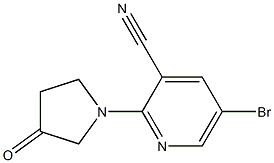 5-bromo-2-(3-oxopyrrolidin-1-yl)pyridine-3-carbonitrile Struktur