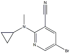 5-bromo-2-(cyclopropylmethylamino)pyridine-3-carbonitrile Struktur