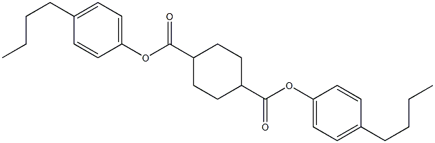 Bis(4-n-butylphenyl) cyclohexane-1,4-dicarboxylate Struktur