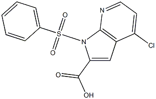 1-(Phenylsulphonyl)-4-chloro-7-azaindole-2-carboxylic acid Struktur