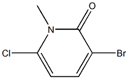 3-BroMo-6-chloro-1-Methylpyridin-2(1H)-one Struktur