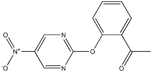 1-(2-(5-nitropyriMidin-2-yloxy)phenyl)ethanone Struktur