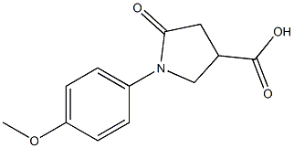 1-(4-Methoxyphenyl)pyrrolidin-2-one-4-carboxylic acid Struktur