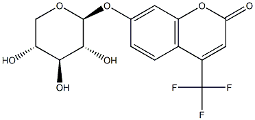 4-Trifluoromethylumbelliferyl b-D-xylopyranoside Struktur