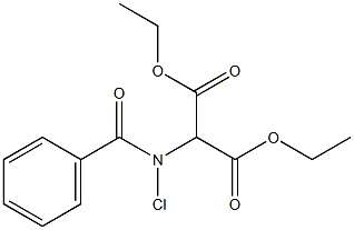 Diethyl chlorobenzoylaminomalonate Struktur