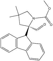 (R)-(9H-fluoren-9-yl)methyl 2-formyl-4,4-dimethylpyrrolidine-1-carboxylate Struktur