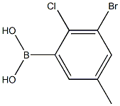 3-Bromo-2-chloro-5-methylphenylboronic acid Struktur