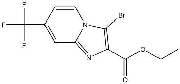 3-Bromo-7-trifluoromethyl-imidazo[1,2-a]pyridine-2-carboxylic acid ethyl ester Struktur