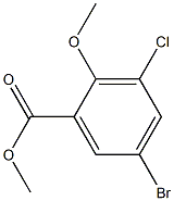 5-Bromo-3-chloro-2-methoxy-benzoic acid methyl ester Struktur