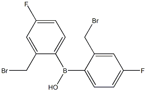 Bis(4-fluoro-2-bromomethylphenyl)borinic Acid Struktur