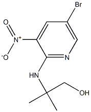 2-((5-bromo-3-nitropyridin-2-yl)amino)-2-methylpropan-1-ol Struktur