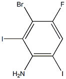 3-Bromo-4-fluoro-2,6-diiodo-phenylamine Struktur