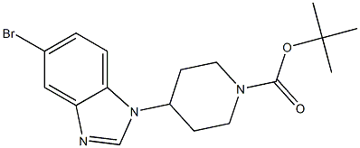 TERT-BUTYL 4-(5-BROMO-1H-BENZO[D]IMIDAZOL-1-YL)PIPERIDINE-1-CARBOXYLATE Struktur