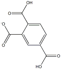 Dihydrogen trimellitate ion Struktur