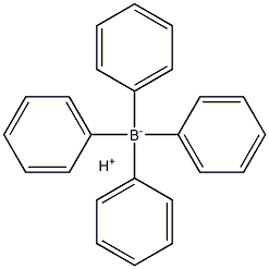 Hydrogen tetraphenylborate Struktur