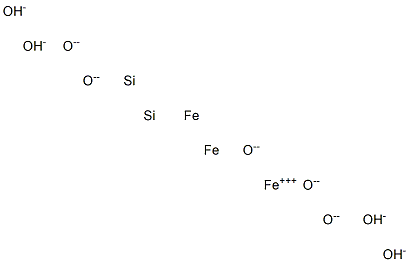 Triiron disilicon pentaoxide tetrahydroxide Struktur