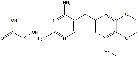 5-[(3,4,5-trimethoxyphenyl)-methyl]-2,4-pyrimidinediamine lactate Struktur