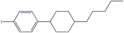 4-(4'-Pentylcyclohexyl)-1-iodobenzene Struktur