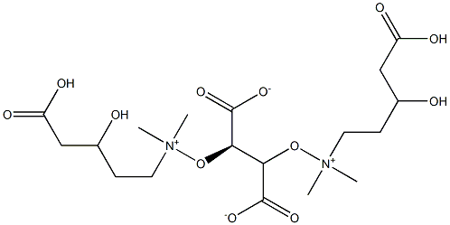 (R)-bis[(3-carboxy-2-hydroxypropyl)trimethylammonio]-L-tartrate Struktur