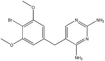 5-[(4-bromo-3,5-dimethoxyphenyl)methyl]-2,4-pyrimidinediamine Struktur