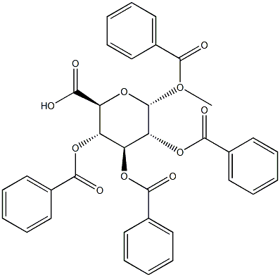 1,2,3,4-Tetra-O-benzoyl-a-D-glucuronidemethylester Struktur