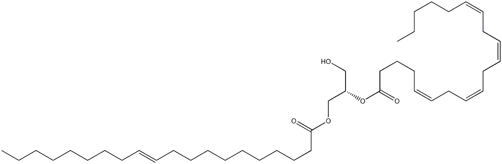 1-(11Z-eicosenoyl)-2-(5Z,8Z,11Z,14Z-eicosatetraenoyl)-sn-glycerol Struktur