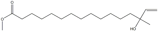 14-Hydroxy-14-methyl-hexadec-15-enoic acid, methyl ester Struktur