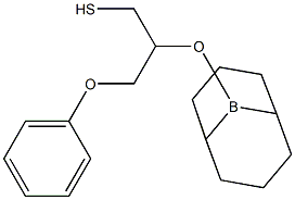 1-Propanethiol, 2-(9-borabicyclo[3.3.1]non-9-yl)oxy-3-phenoxy- Struktur