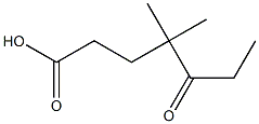 5-oxoheptanoic acid, 4,4-dimethyl- Struktur