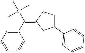 Cyclopentane, 1-phenyl-3-(1-phenyl-1-trimethylsilylmethylene)- Struktur