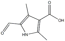 3,5-Dimethyl-2-formyl-1H-pyrrole-4-carboxylic acid 97% Struktur