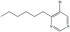 5-Bromo-4-hexylpyrimidine Struktur