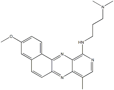 11-(((dimethylamino)propyl)amino)-3-methoxy-8-methylbenzo(f)pyrido(4,3-b)quinoxaline Struktur