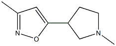 3-methyl-5-(1-methyl-3-pyrrolidinyl)isoxazole Struktur