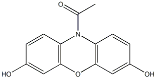 N-acetyl-3,7-dihydroxyphenoxazine Struktur