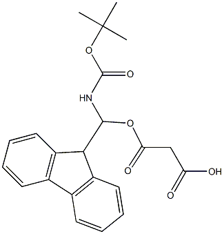 tert-butoxycarbonylamino-fluorenylmethoxycarbonylacetic acid Struktur