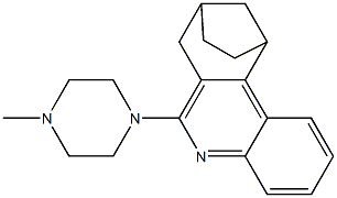 6-(4-methyl-1-piperazinyl)--7,8,9,10-tetrahydro-8,10-ethanophenanthridine Struktur