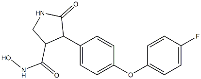 3-(4-(4-fluorophenyloxy)phenyl)-2-oxopyrrolidine-4-hydroxamic acid Struktur