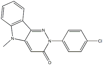 2-(4-chlorophenyl)-5-methyl-2,5-dihydropyridazino(4,3-b)indol-3(3H)-one Struktur